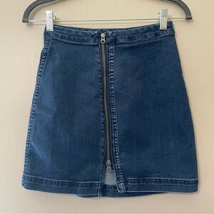 Free People | Women’s Blue Jean Zipper Skirt Size 4
